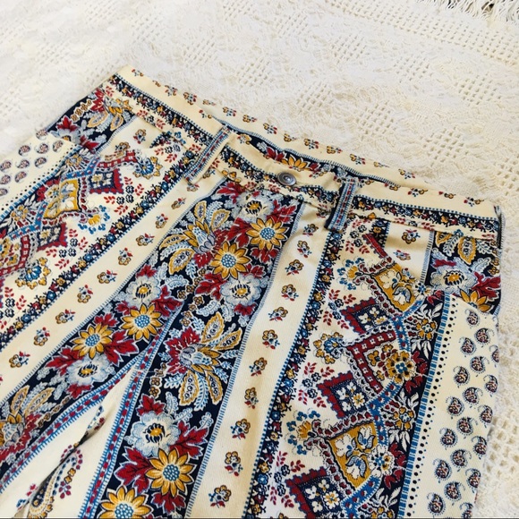 RARE VNT Flairs in Geo-Floral Denim!!! - Picture 2 of 4